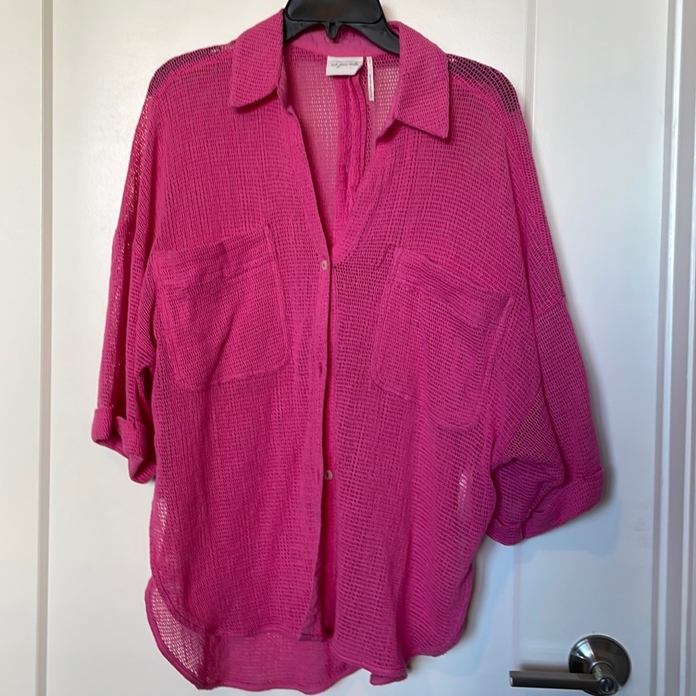 Out from under hot pink cotton short set size small